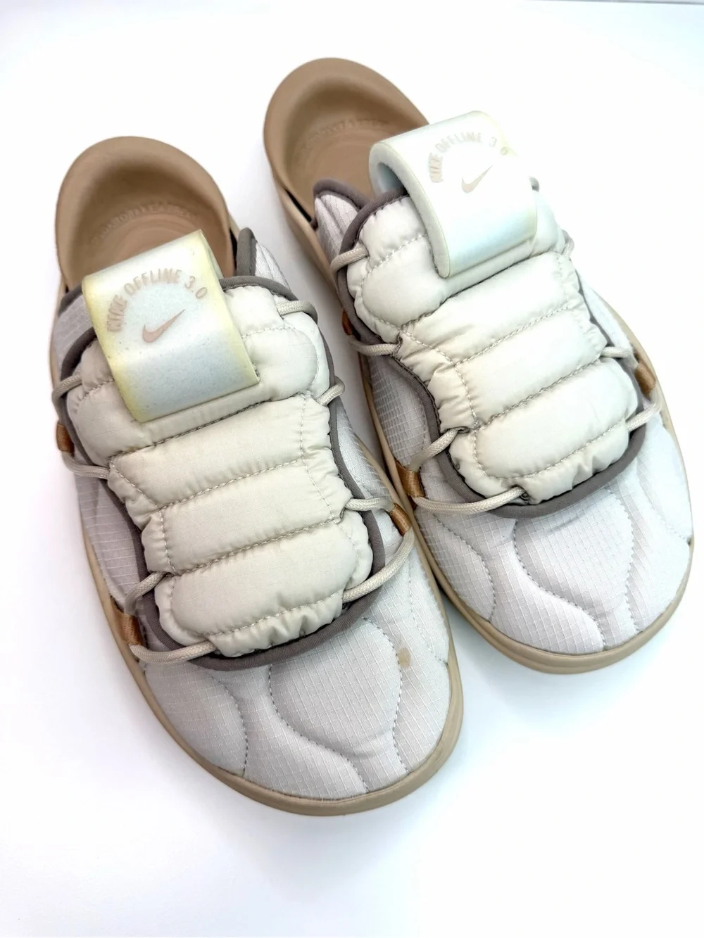 Nike Tan Offline 3.0 Mule Photon Dust Rattan Quilted Slide Sandal
